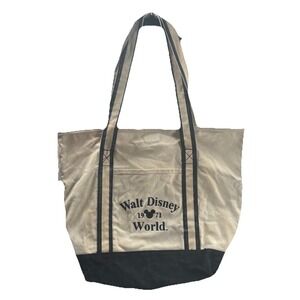 VTG Walt Disney World 1971 Large Canvas Tote Bag Opening Year Authentic Vacation